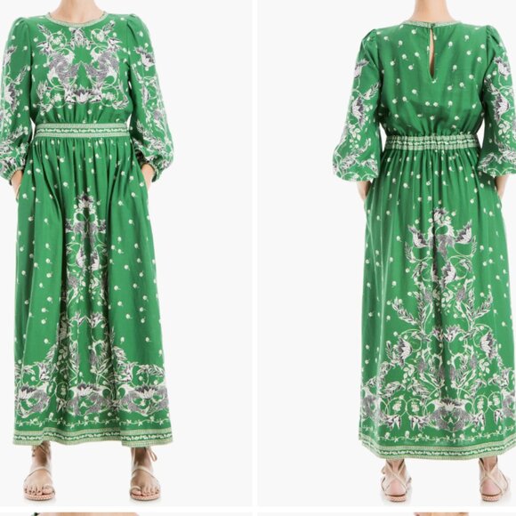 MAX STUDIO Floral Balloon Sleeve Maxi Dress - Picture 2 of 2